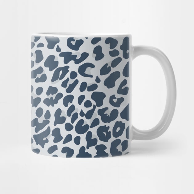 Leopard print - light grey, light blue, dark blue by PAVOCreative